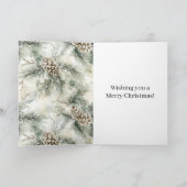 Grüne Tannenzapfen Weihnachten Karte (Innenseite)