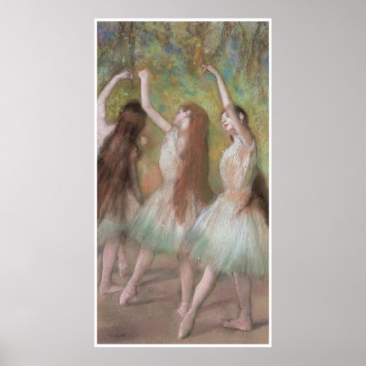 Grüne Tänzer, c. 1885, Edgar Degas Poster (Vorne)