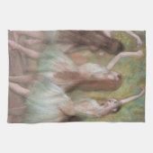 Grüne Tänzer von Edgar Degas, Vintage Ballettkunst Geschirrtuch (Horizontal)