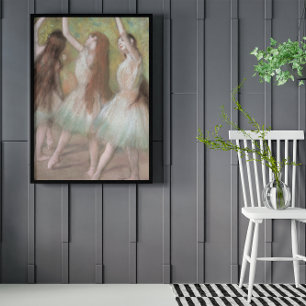 Grüne Tänzer von Edgar Degas, Vintage Ballettkunst Poster