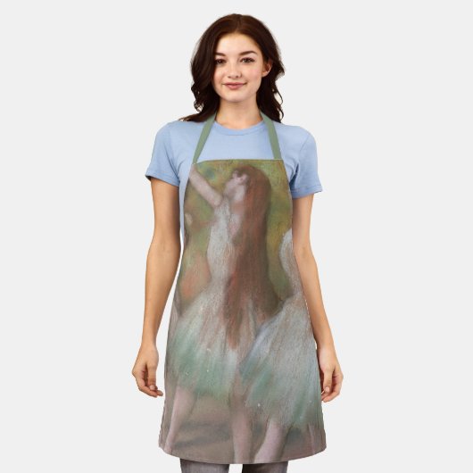 Grüne Tänzer von Edgar Degas, Vintage Ballettkunst Schürze (Getragen)