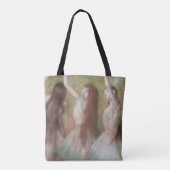 Grüne Tänzer von Edgar Degas, Vintage Ballettkunst Tasche (Rückseite)