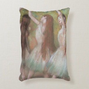 Grüne Tänzerinnen von Edgar Degas, Vintage-Ballett Dekokissen