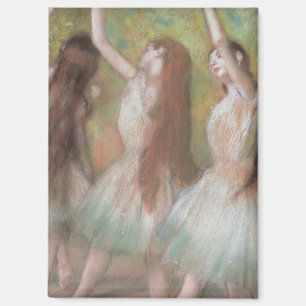 Grüne Tänzerinnen von Edgar Degas, Vintage Ballett Magnet