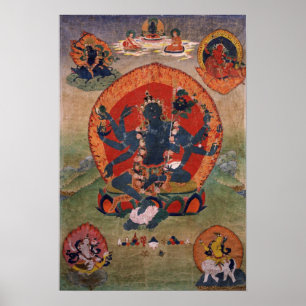 Grüne Tara Tibetische Buddhistische Gottheit Poster