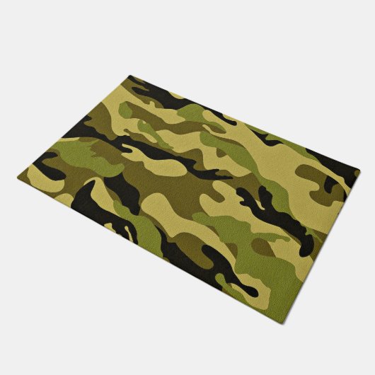 Grüne Tarnstruktur Fußmatte (Schrägansicht)