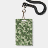 Grüne Tarnung Ausweis (Vorderseite mit Lanyard)