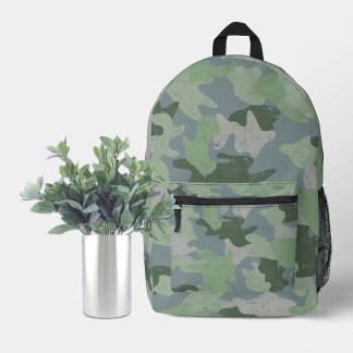 Grüne Tarnung Bedruckter Rucksack
