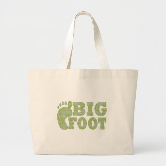 Grüne Tarnung Bigfoot Text Jumbo Stoffbeutel (Vorne)