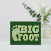 Grüne Tarnung Bigfoot Text Postkarte (Stehend Vorderseite)