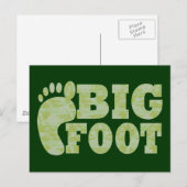 Grüne Tarnung Bigfoot Text Postkarte (Vorne/Hinten)