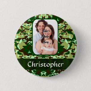Grüne Tarnung Button