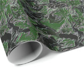 Grüne Tarnung Geschenkpapier (Rolleneckpunkt)