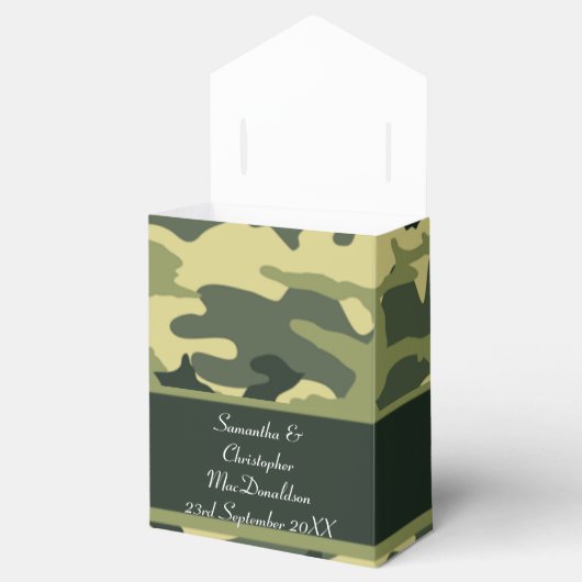 Grüne Tarnung Geschenkschachtel (Geöffnet)