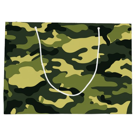 Grüne Tarnung Große Geschenktasche Geschenktüte (Rückseite)