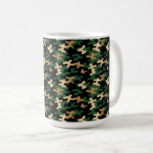 Grüne Tarnung Kaffeetasse (VorderseiteRechts)