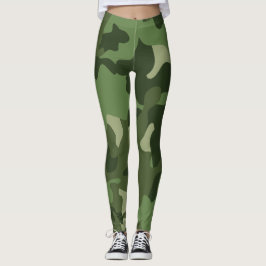 Grüne Tarnung Leggings
