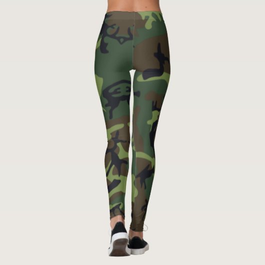 Grüne Tarnung Leggings (Rückseite)