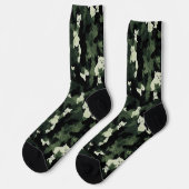 Grüne Tarnung mit Katzenmuster Socken (Linkes Detail)