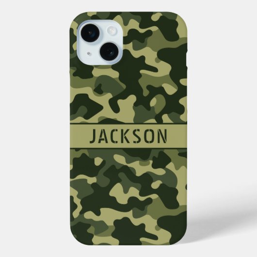 Grüne Tarnung Personalisiert Case-Mate iPhone Hülle (Rückseite)