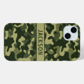 Grüne Tarnung Personalisiert Case-Mate iPhone Hülle (Rückseite (Horizontal))