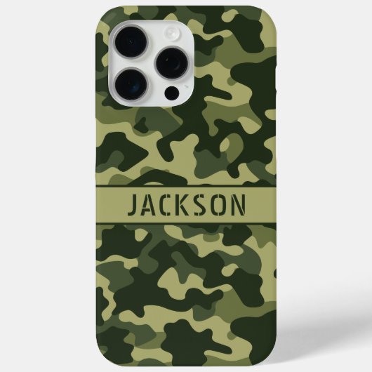 Grüne Tarnung Personalisiert Case-Mate iPhone Hülle (Rückseite)