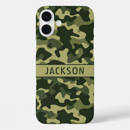 Grüne Tarnung Personalisiert Case-Mate iPhone Hülle (Rückseite)