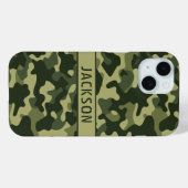 Grüne Tarnung Personalisiert Case-Mate iPhone Hülle (Rückseite (Horizontal))
