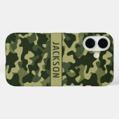 Grüne Tarnung Personalisiert Case-Mate iPhone Hülle (Rückseite (Horizontal))