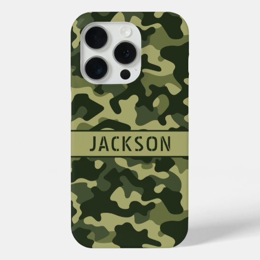 Grüne Tarnung Personalisiert Case-Mate iPhone Hülle (Rückseite)