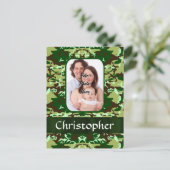 Grüne Tarnung Postkarte (Stehend Vorderseite)