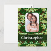 Grüne Tarnung Postkarte (Vorne/Hinten)