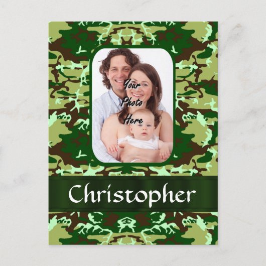 Grüne Tarnung Postkarte (Vorderseite)