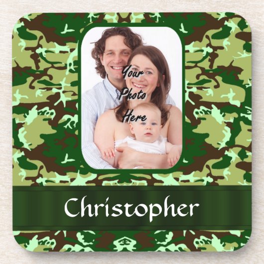 Grüne Tarnung Untersetzer (Vorderseite)