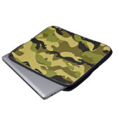 Grüne Tarnungsarmeebeschaffenheit Laptopschutzhülle (Vorne Knopf)