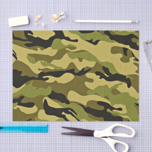 Grüne Tarnungsarmeebeschaffenheit Seidenpapier (Handwerk)