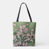 Grüne Tasche Pink Blossom (Rückseite)