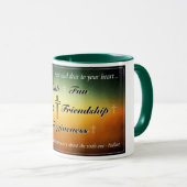 Grüne Tasse "mit fünf f" Kaffee-11oz (VorderseiteRechts)