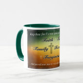 Grüne Tasse "mit fünf f" Kaffee-11oz (Vorderseite Links)