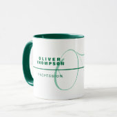 Grüne Tasse mit Namen (Vorderseite Links)