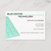 Grüne Tastatur - Informationstechnologie Visitenkarte (Vorderseite)