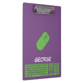 Grüne Tastatur, Maus und Stift Klemmbrett (Rechts)