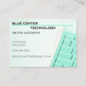 Grüne Tastatur, RT-Informationstechnologie Visitenkarte (Vorderseite)