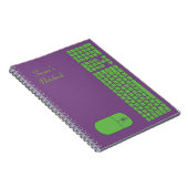 Grüne Tastatur und Maus-Notebook Notizblock (Rechte Seite)