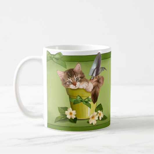 Grüne Tatzen Kaffeetasse (Links)