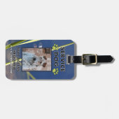 Grüne Tatzen-Service-HundeFoto Identifikation Gepäckanhänger (Vorderseite horizontal)