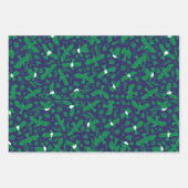 Grüne Tauben auf blau Geschenkpapier Set (Vorderseite 2)