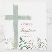 Grüne Taufe des Heiligen Kreuzes Weinetikett (Einzelnes Label)