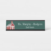 Grüne Teacher-Schreibtisch-Hängewand des Schulhaus Schreibtischnamensplakette (Vorderseite )