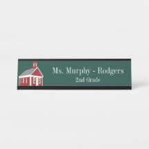 Grüne Teacher-Schreibtisch-Hängewand des Schulhaus